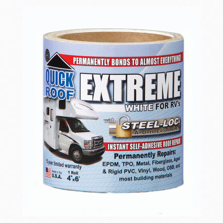 COFAIR PRODUCTS Cofair Products UBE406 Quick Roof Extreme With Steel-Loc Adhesive - 4" x 6', White UBE406